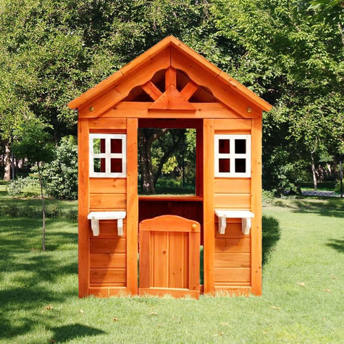 "Unleash Your Child's Imagination: The Perfect Wooden Playhouse for Ages 3-6!"