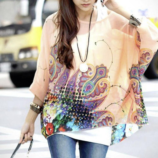 "Effortlessly Chic: The Must-Have Women's Paisley Print Chiffon Top for Any Occasion"
