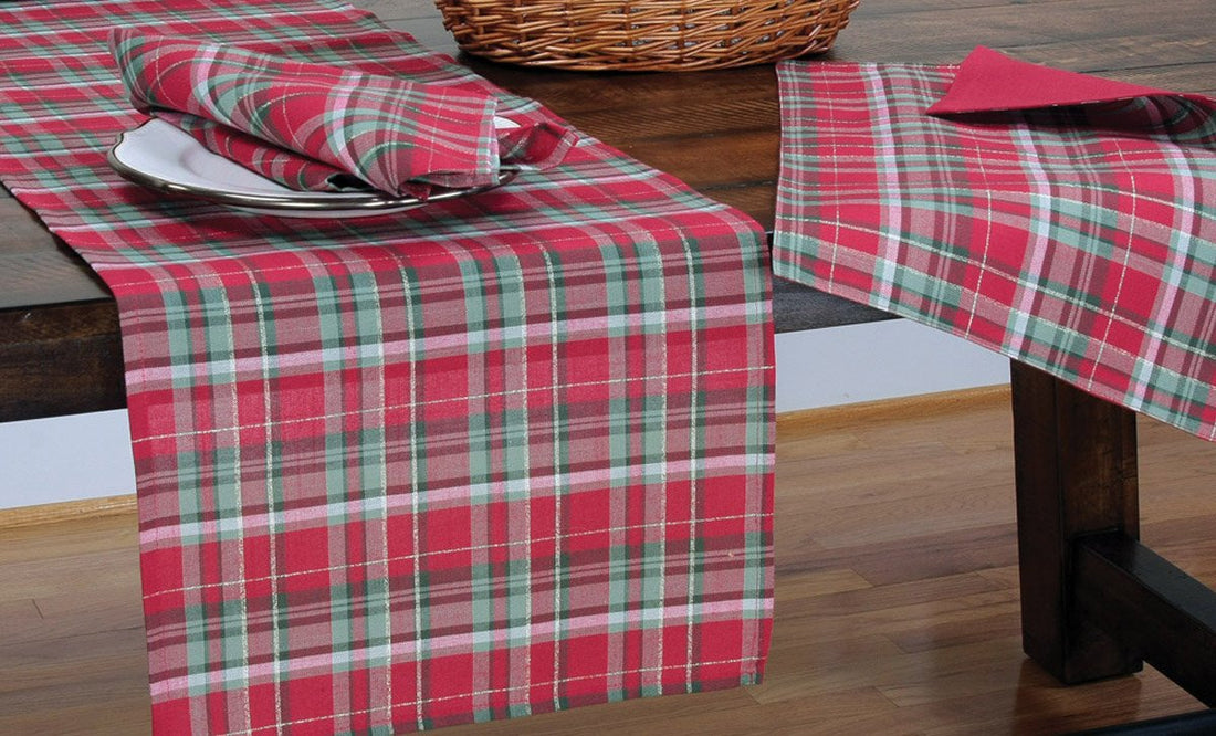 "Add Festive Charm to Your Table with Our Holiday Tartan Napkins: A Set of 4 Must-Have Accessories"