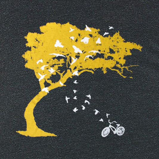 "Ride in Style with Our Women's Bicycle Birds and Tree T-Shirt: A Perfect Blend of Fashion and Function!"