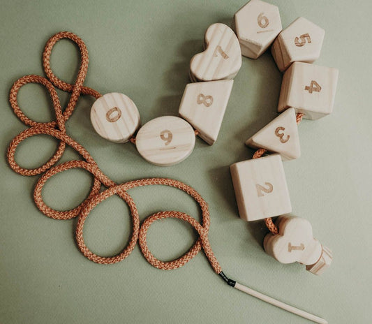 "Unlocking Early Learning: The Benefits of Wooden Lacing Toys with Numbers and Geometry Shapes"