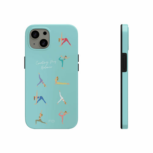 "Unleash Your Inner Yogi with the Ultimate iPhone Accessory: Our Yoga Poses Tough Case with Wireless Charging!"