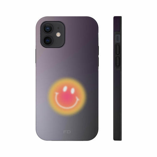 "Upgrade Your iPhone with a Smiley Face Touch Case: The Perfect Blend of Style and Functionality with Wireless Charging!"