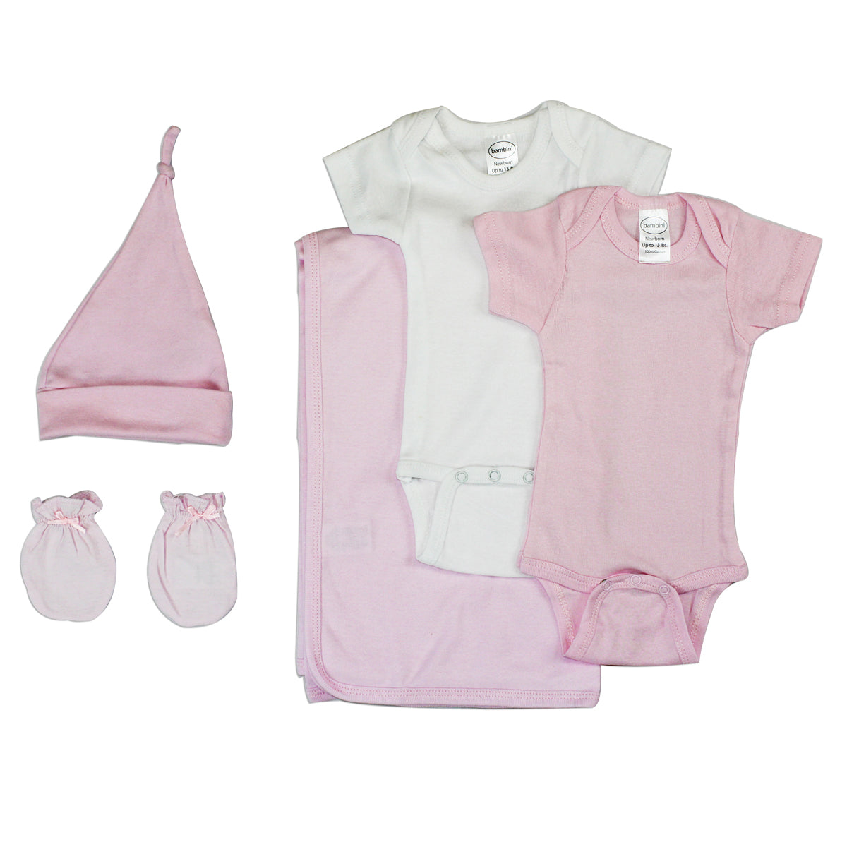 Newborn Baby Girl 5 Pc Layette Baby Shower Gift - ZYTU