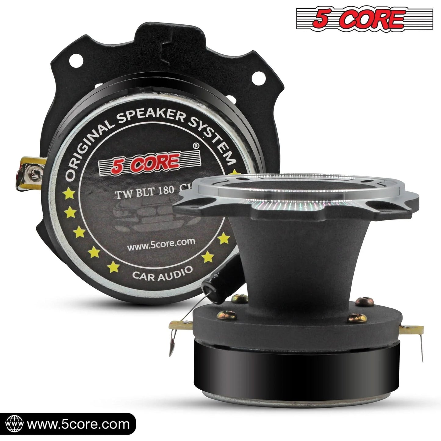5Core Tweeters Speakers Car Audio Pair 600W Peak 3.5 Inch Super Bullet