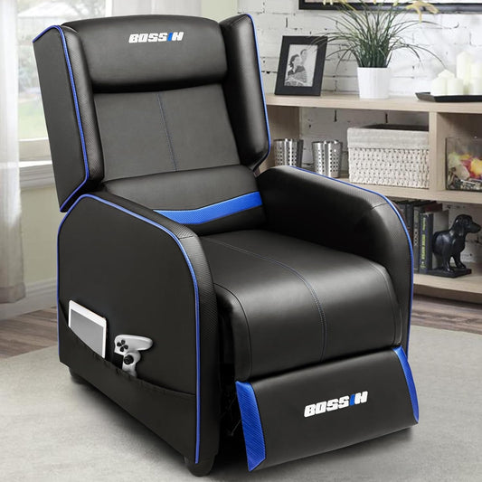 Gaming Recliner Chair for Adults in Blue - ZYTU