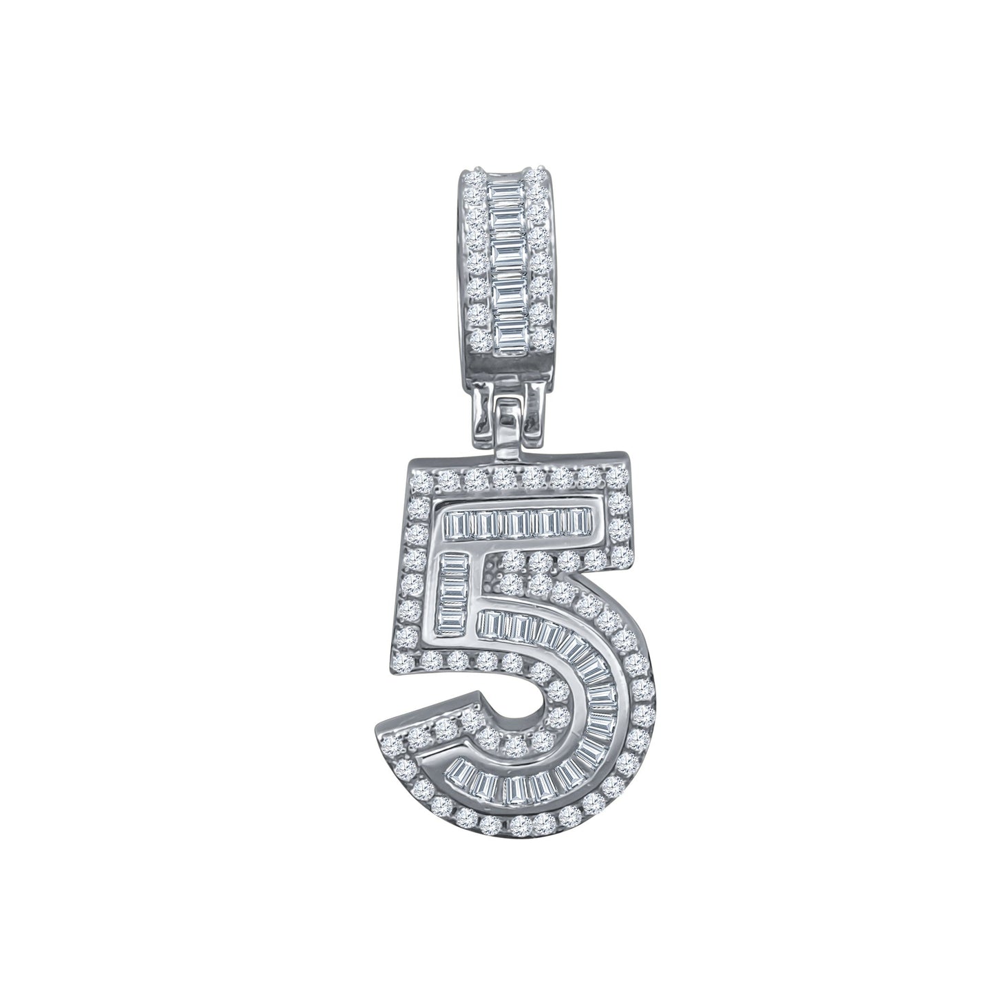 CIPHER STERLING SILVER (NUMERIC) PENDANT WITH CZ I 9218401