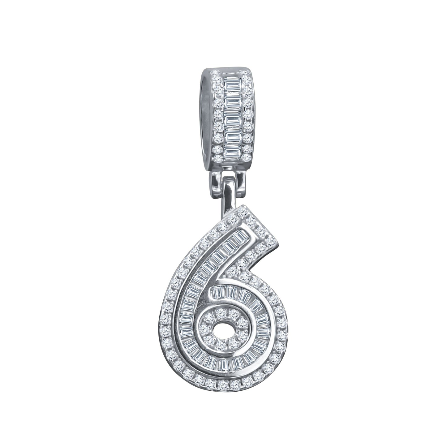 CIPHER STERLING SILVER (NUMERIC) PENDANT WITH CZ I 9218411