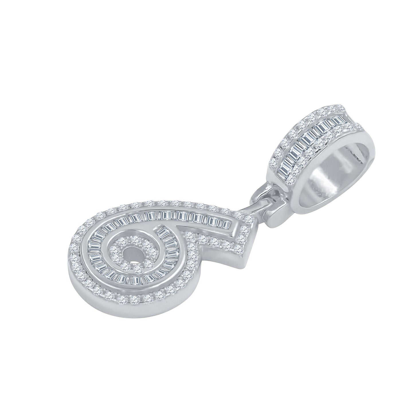 CIPHER STERLING SILVER (NUMERIC) PENDANT WITH CZ I 9218411