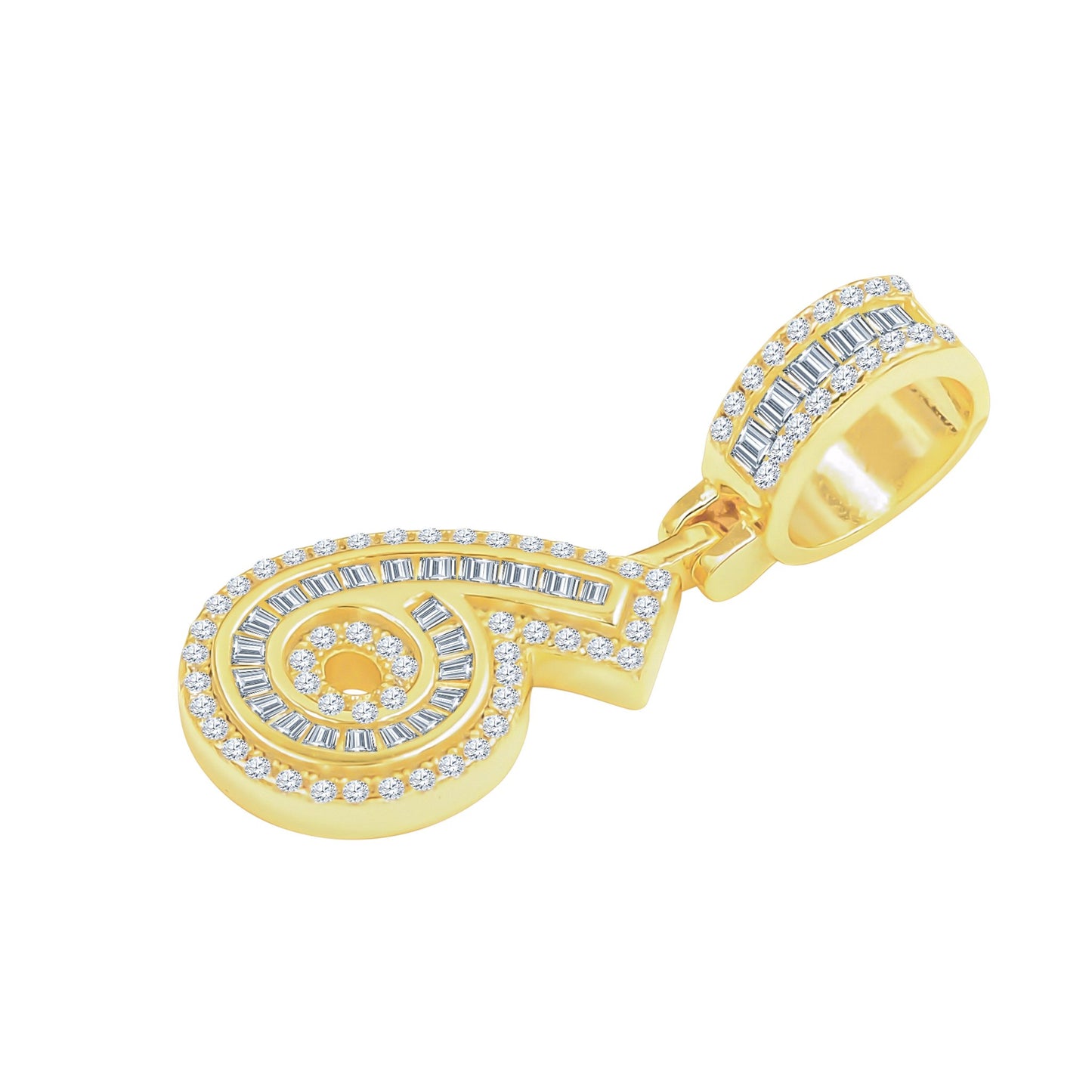 CIPHER STERLING SILVER (NUMERIC) PENDANT WITH CZ I 9218411