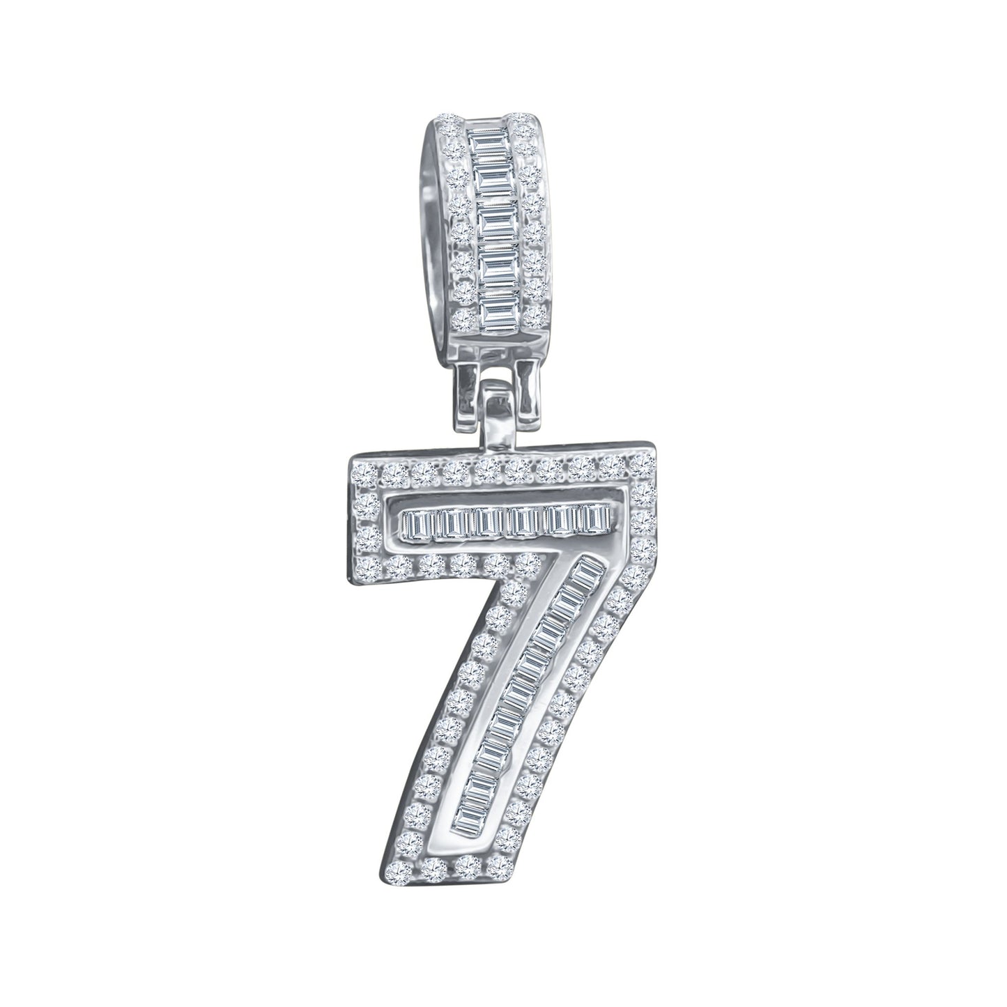 CIPHER STERLING SILVER (NUMERIC) PENDANT WITH CZ I 9218421