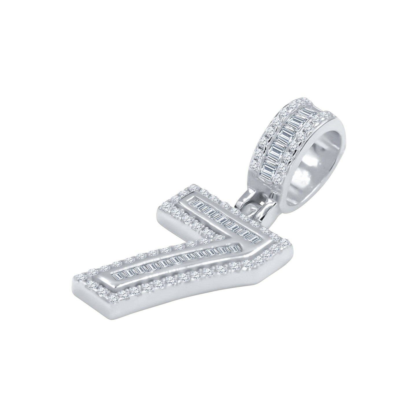 CIPHER STERLING SILVER (NUMERIC) PENDANT WITH CZ I 9218421