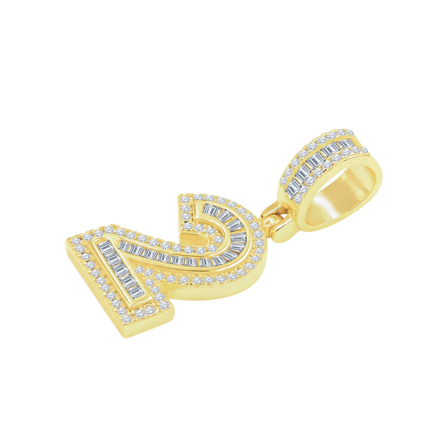 SAMPLE 1 I CIPHER STERLING SILVER (NUMERIC) PENDANT WITH CZ I 9218371