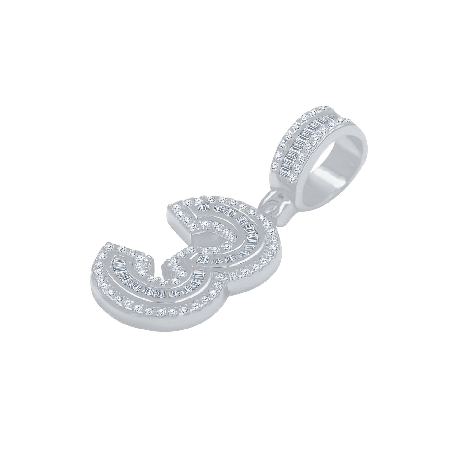 CIPHER STERLING SILVER (NUMERIC) PENDANT WITH CZ I 9218381