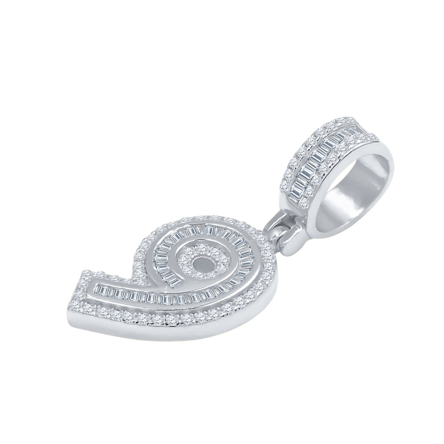 CIPHER STERLING SILVER (NUMERIC) PENDANT WITH CZ I 9218441