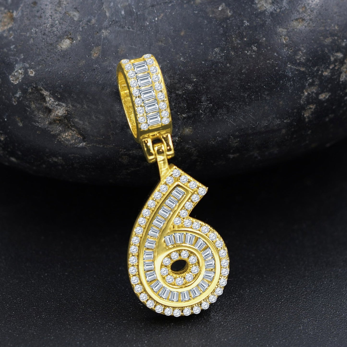 CIPHER STERLING SILVER (NUMERIC) PENDANT WITH CZ I 9218411