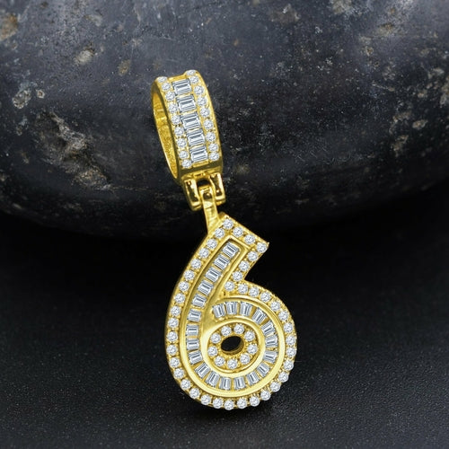 CIPHER STERLING SILVER (NUMERIC) PENDANT WITH CZ I 9218411