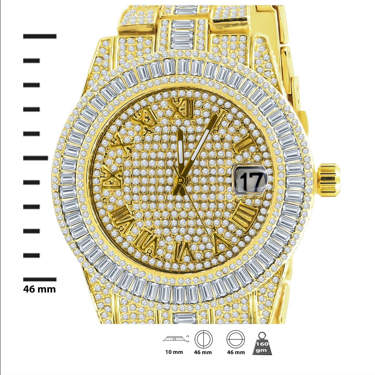 OYSTER CRYSTAL STONES WATCH SET | 530752