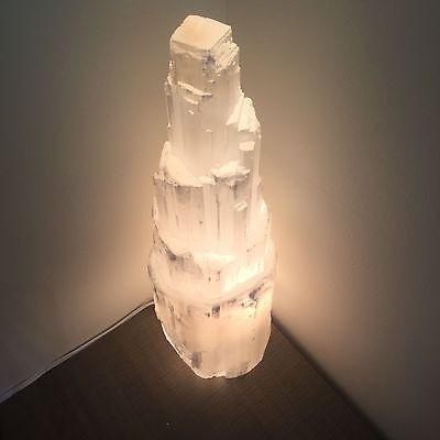 Selenite Crystal Skyscraper Lamp Prime - ZYTU