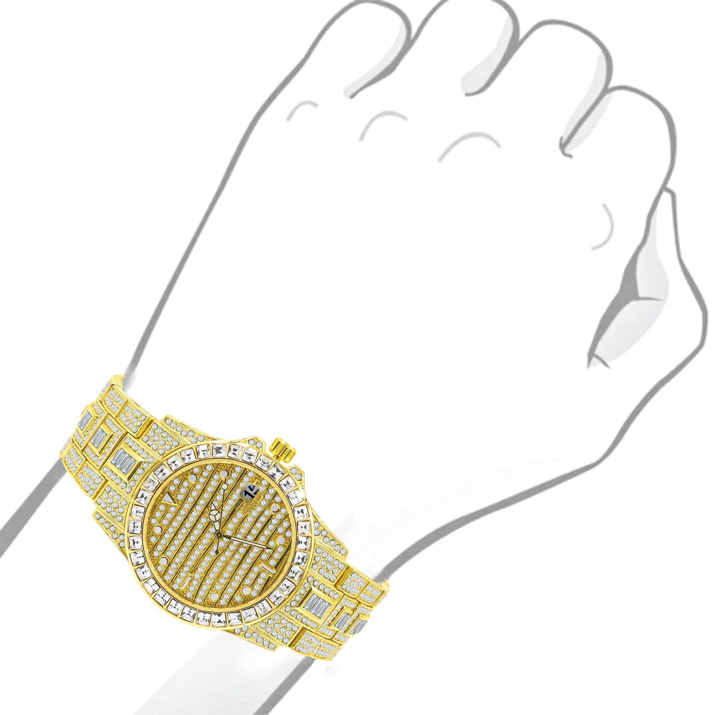 EXQUISITO HIP HOP METAL WATCH | 563151