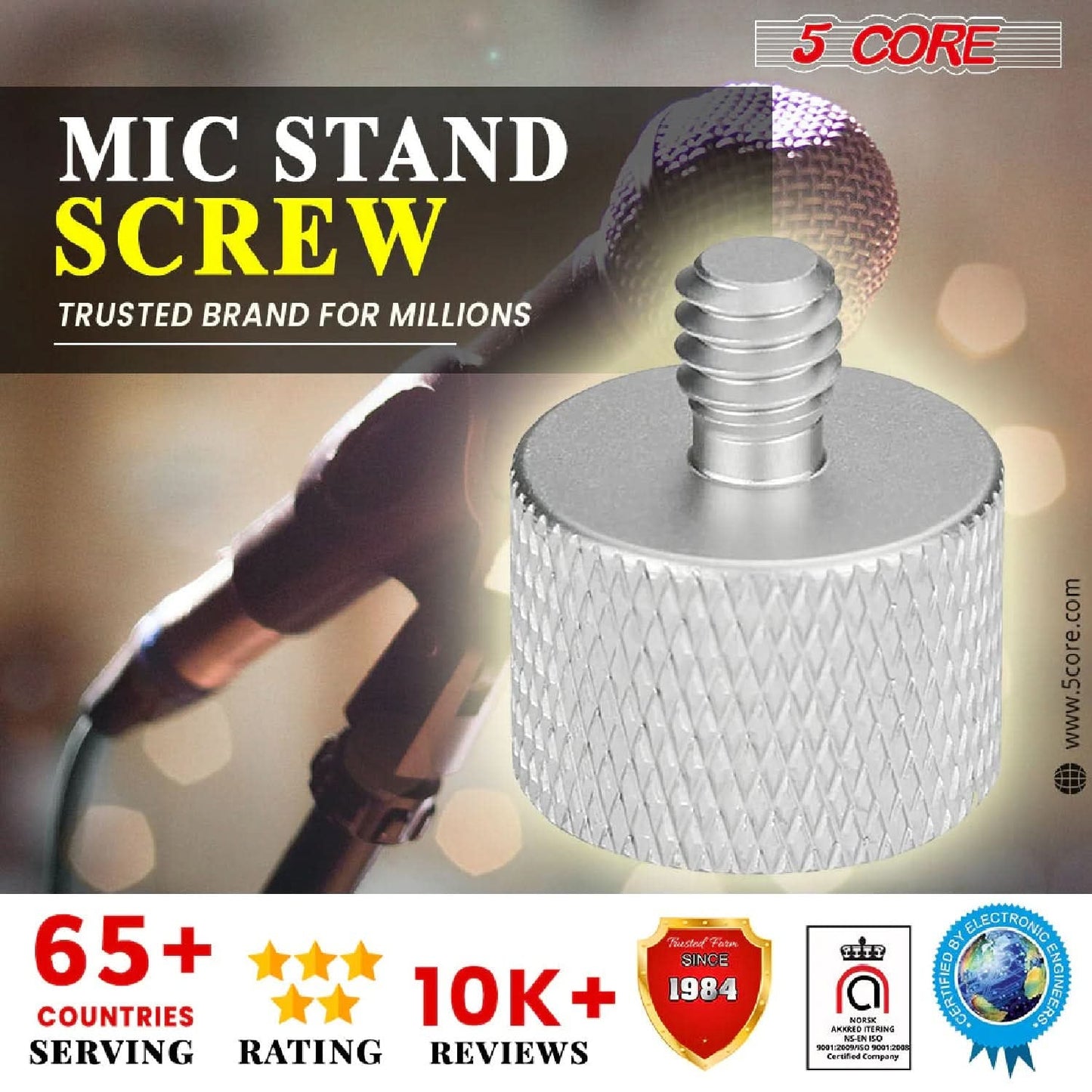 Mic Stand Adapter 12 Pieces 3/8 Male to 5/8 Female Screw Thread