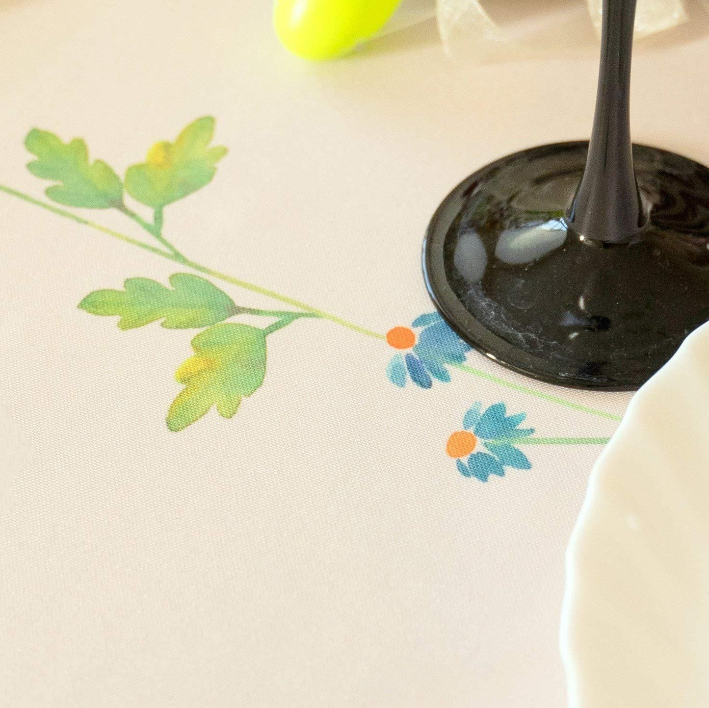 Finest Floral Coloring Rectangle Easter Tablecloth Non Iron Stain