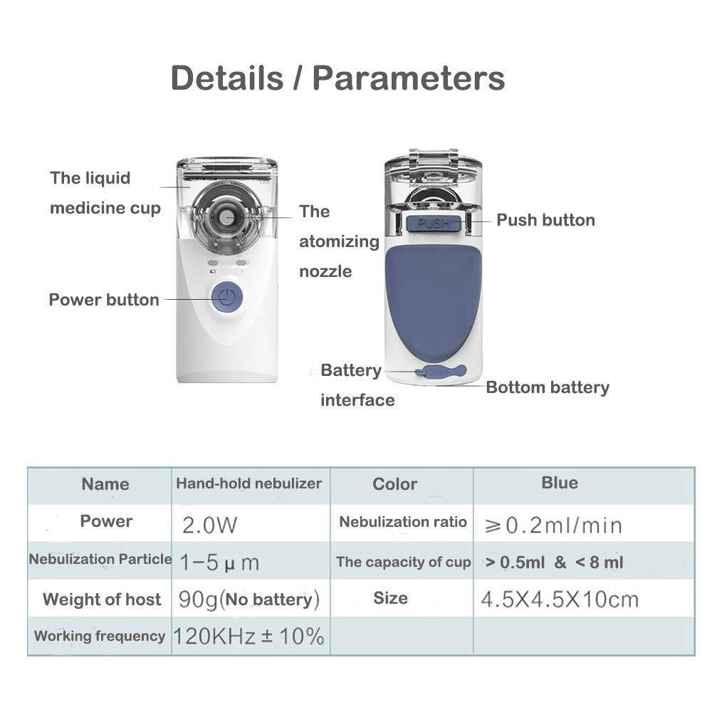 Portable Handheld Nebulizer Mist Inhaler and Atomizer - ZYTU
