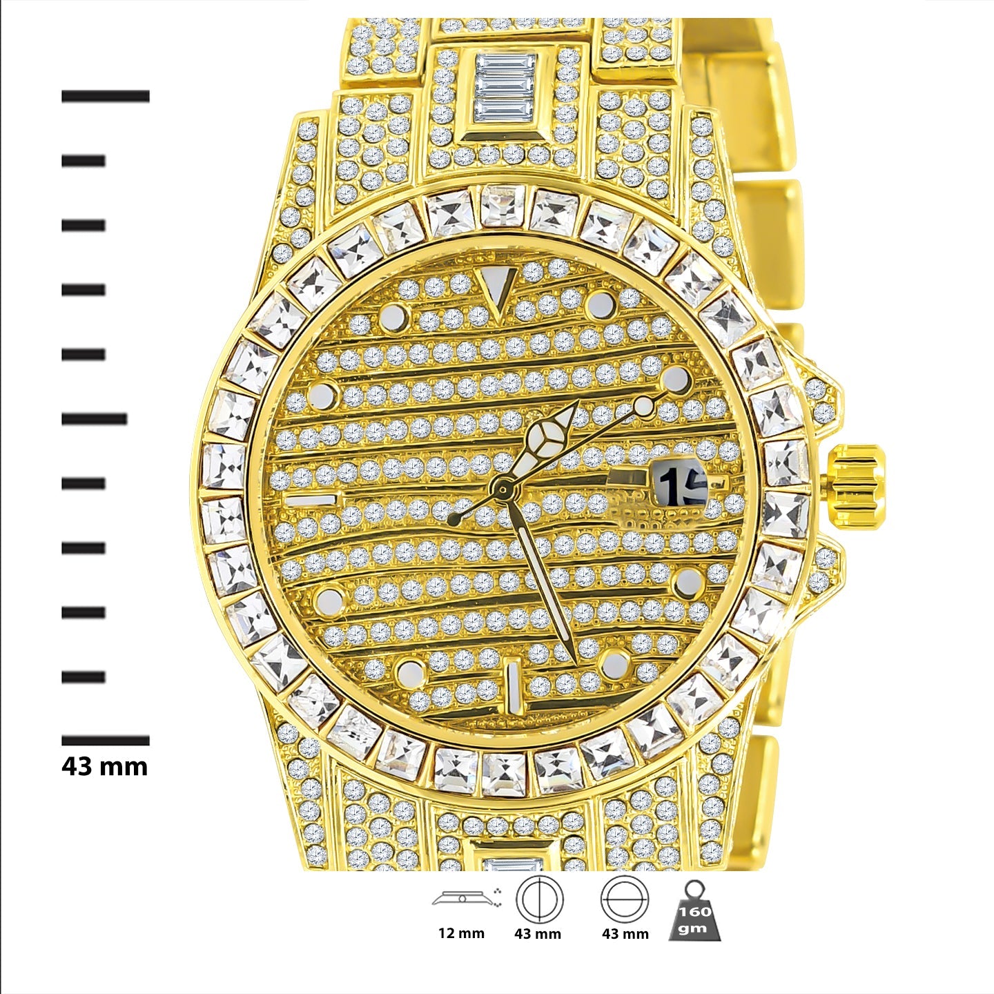 EXQUISITO HIP HOP METAL WATCH | 563151