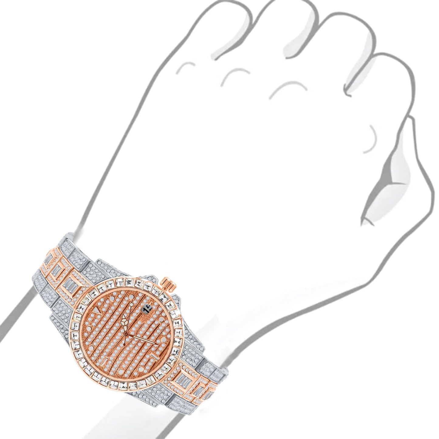 EXQUISITO HIP HOP METAL WATCH | 563152