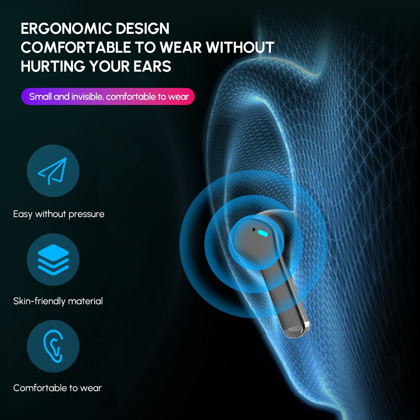 Bluetooth 5.3 Wireless Earbud 60 Hrs Playtime with LED Display for