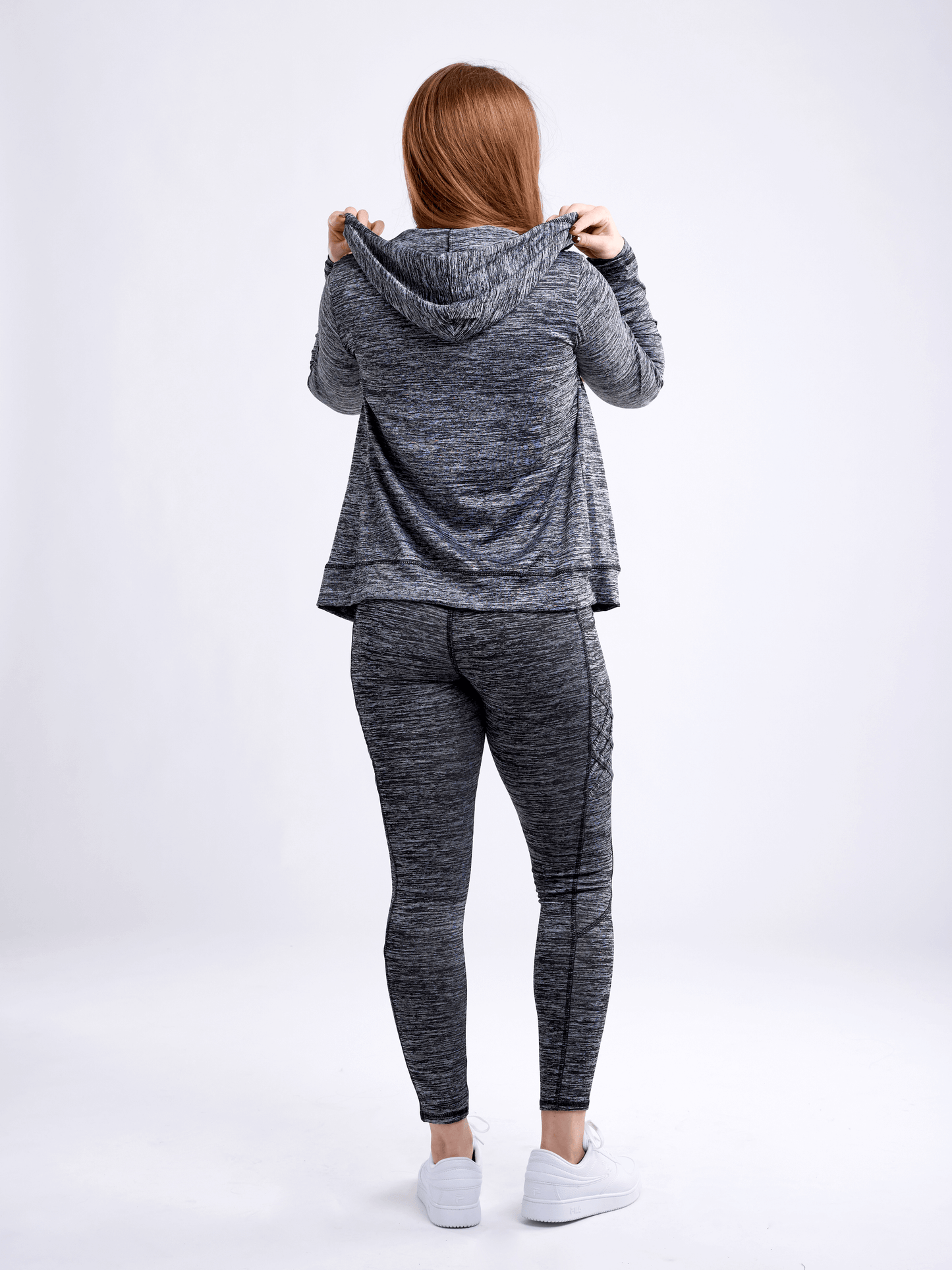 Athletic Fitted Zip-Up Hoodie Jacket with Pockets - ZYTU