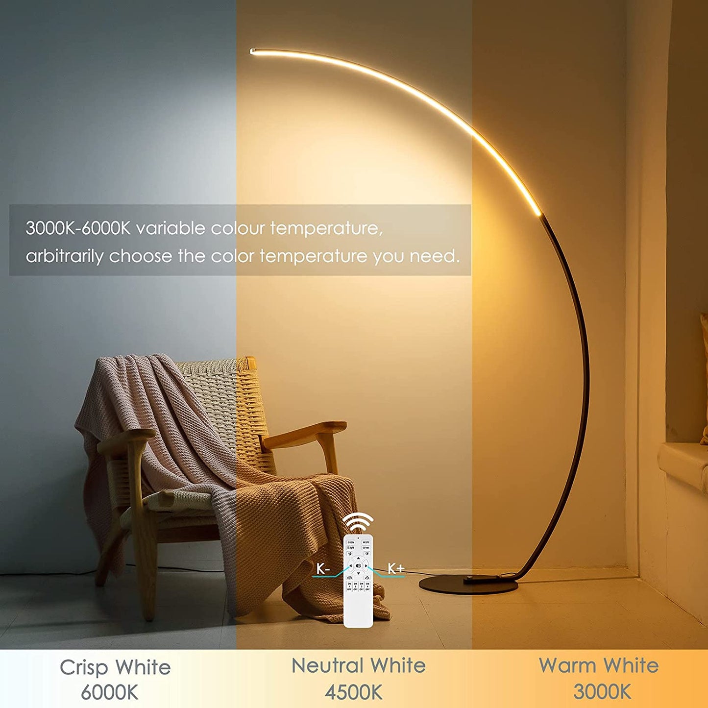 RGBW Modern Curve Floor Lamp | New Version - ZYTU