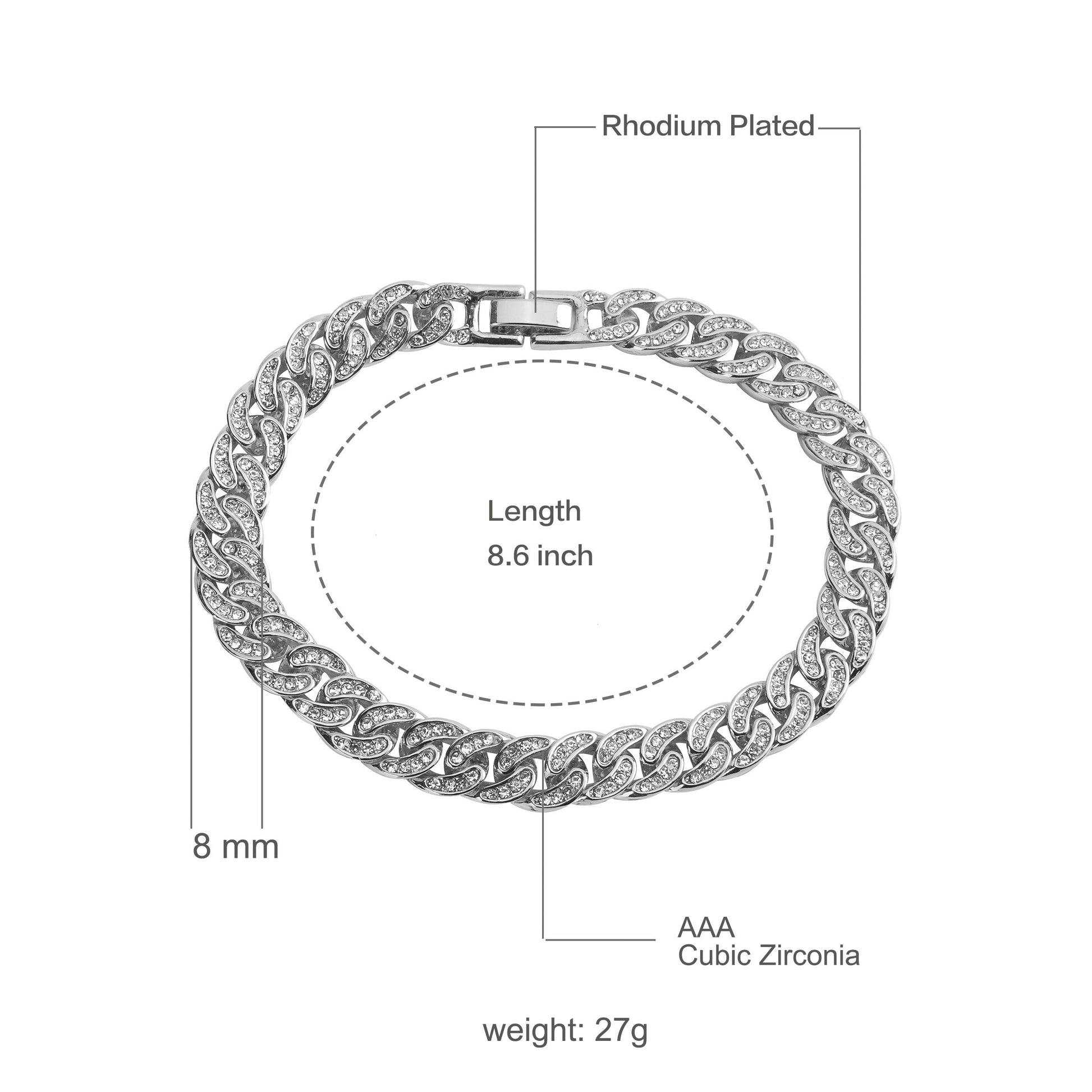 CREW BM 8 MM Cuban Bracelet | 970751 - ZYTU