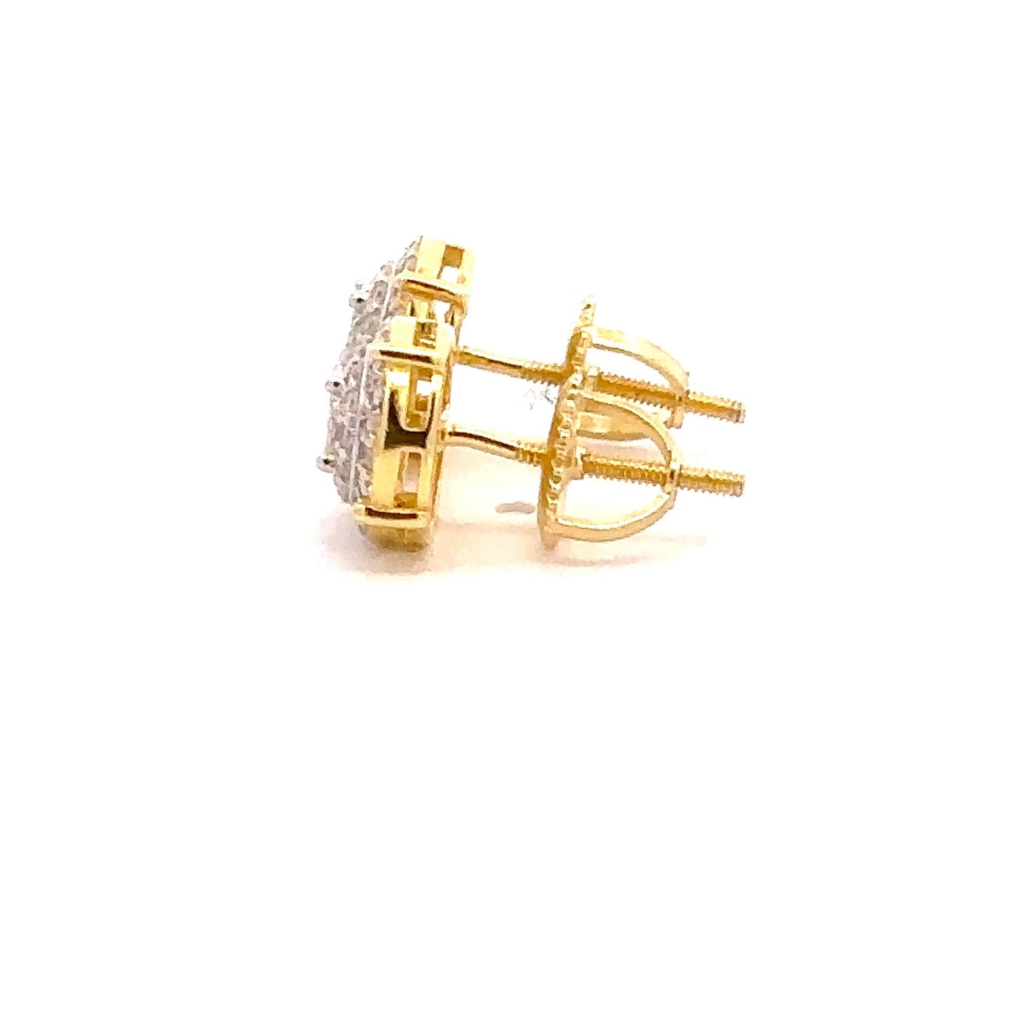 FATHOM 0.56 CTW 925 GOLD MOISSANITE ICED OUT EARRING | 995012