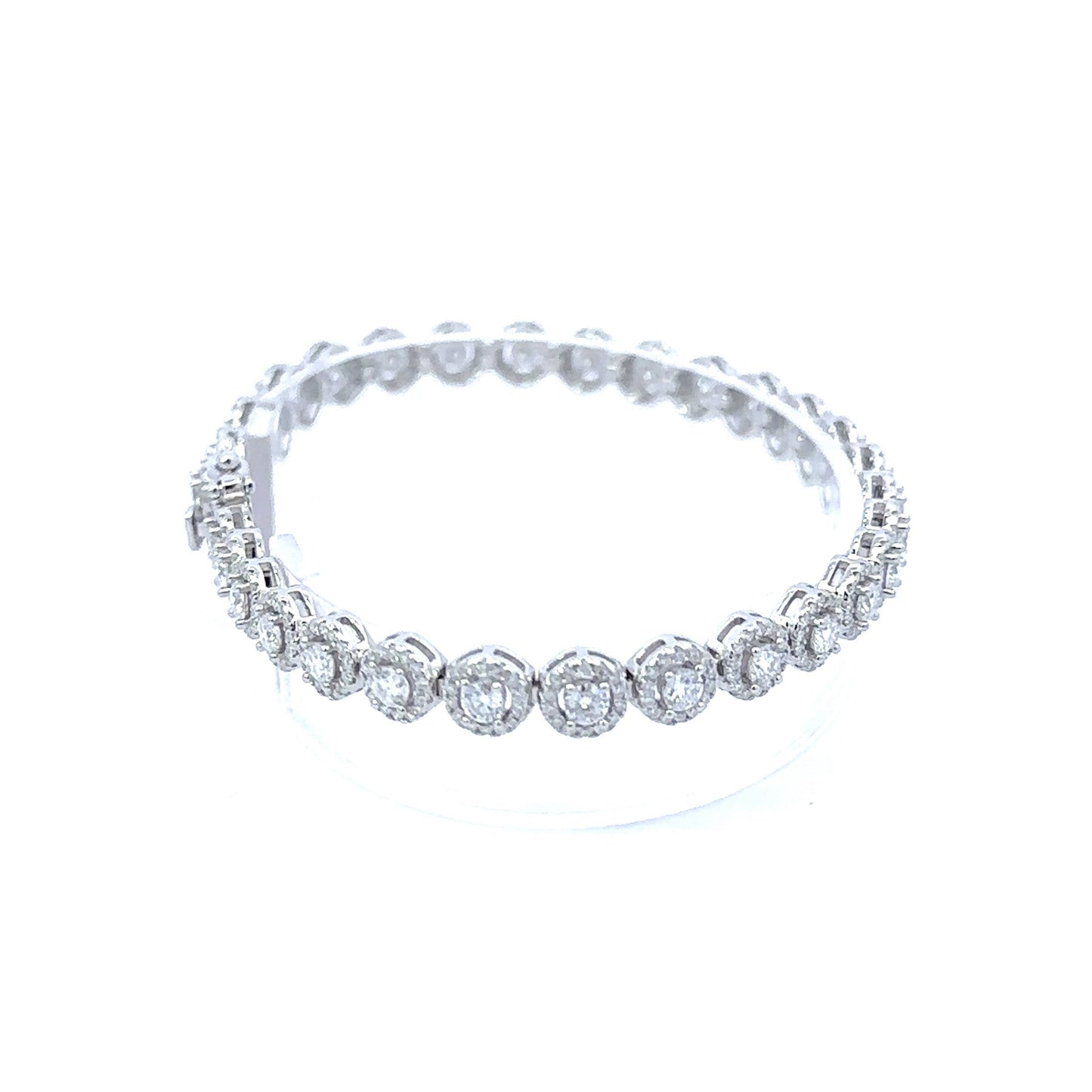 DUSK 6.19 CTW 7MM CZ RHODIUM MOISSANTE ICED OUT BRACELET | 995651
