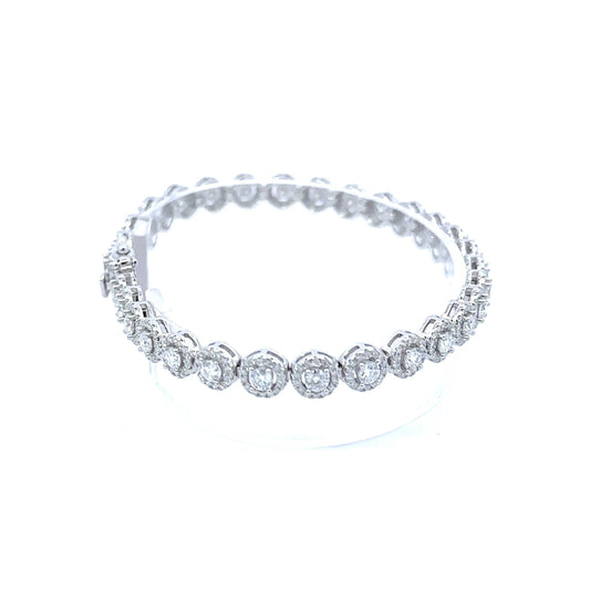 DUSK 6.19 CTW 7MM CZ RHODIUM MOISSANTE ICED OUT BRACELET |  995651