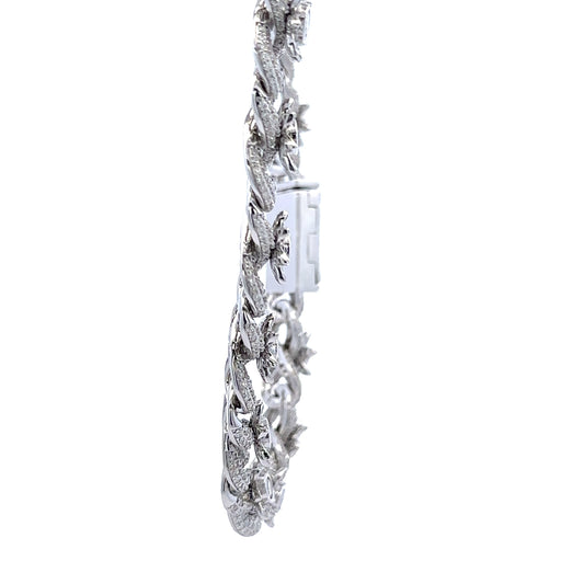 ORIN 12.70 CTW 5 MM RHODIUM MOISSANITE ICED OUT CHAIN  |  995811