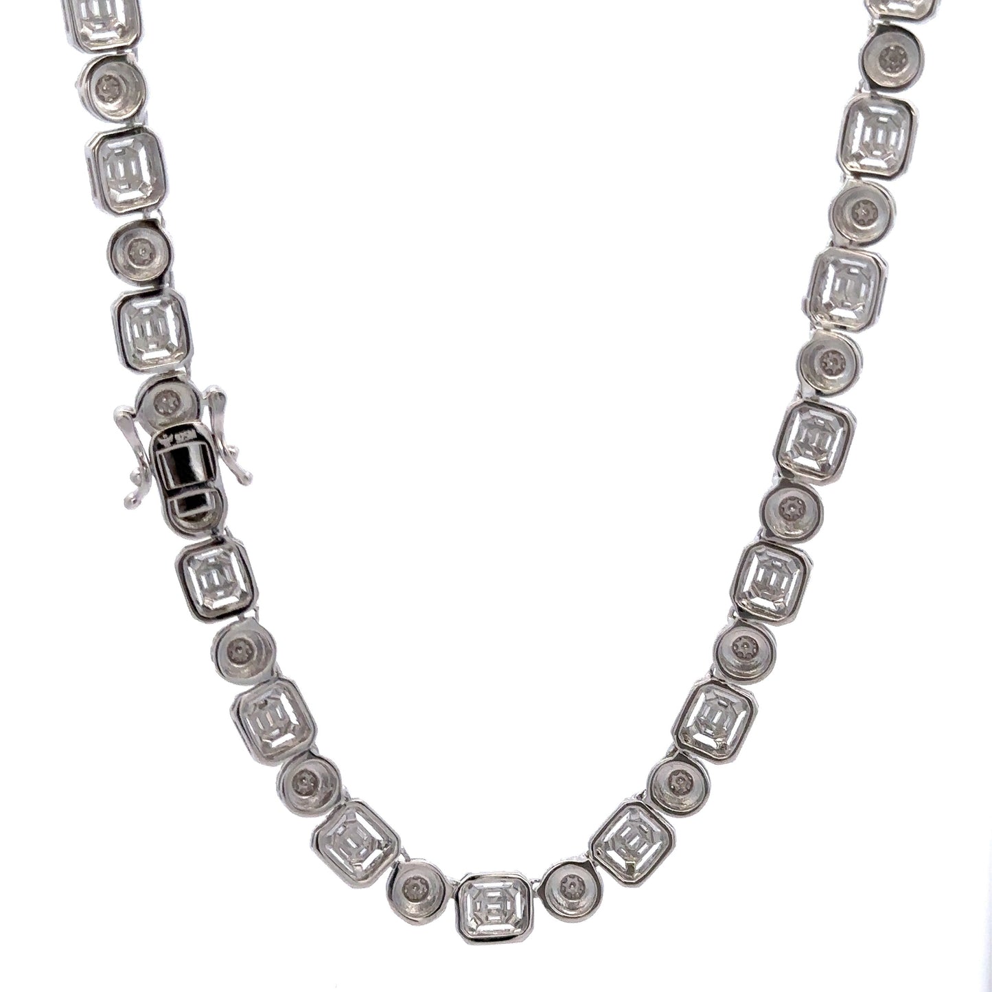 ENIGMATIC 10.11 CTW 8 MM RHODIUM MOISSANITE ICED OUT CHAIN | 996481