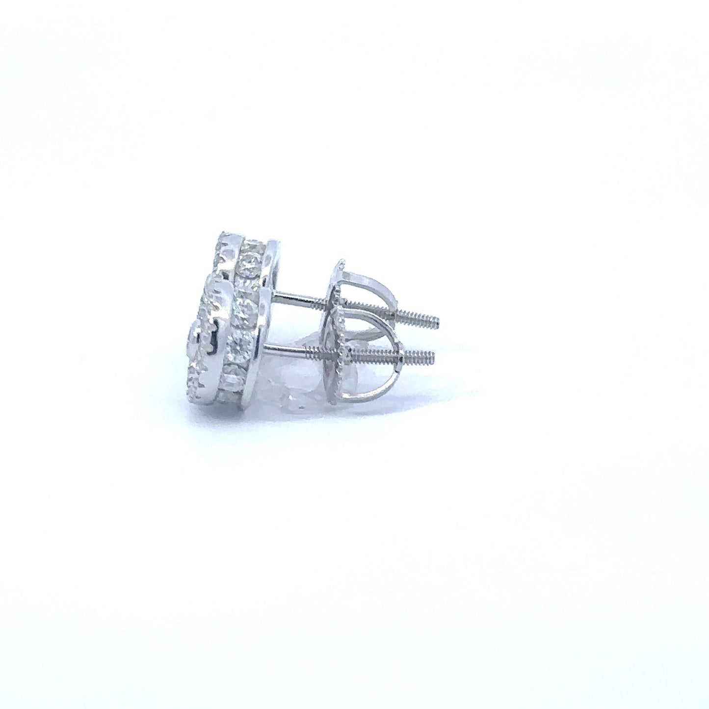 DRACONIS 0.24 CTW 925 RHODIUM MOISSANITE ICED OUT EARRING | 996151