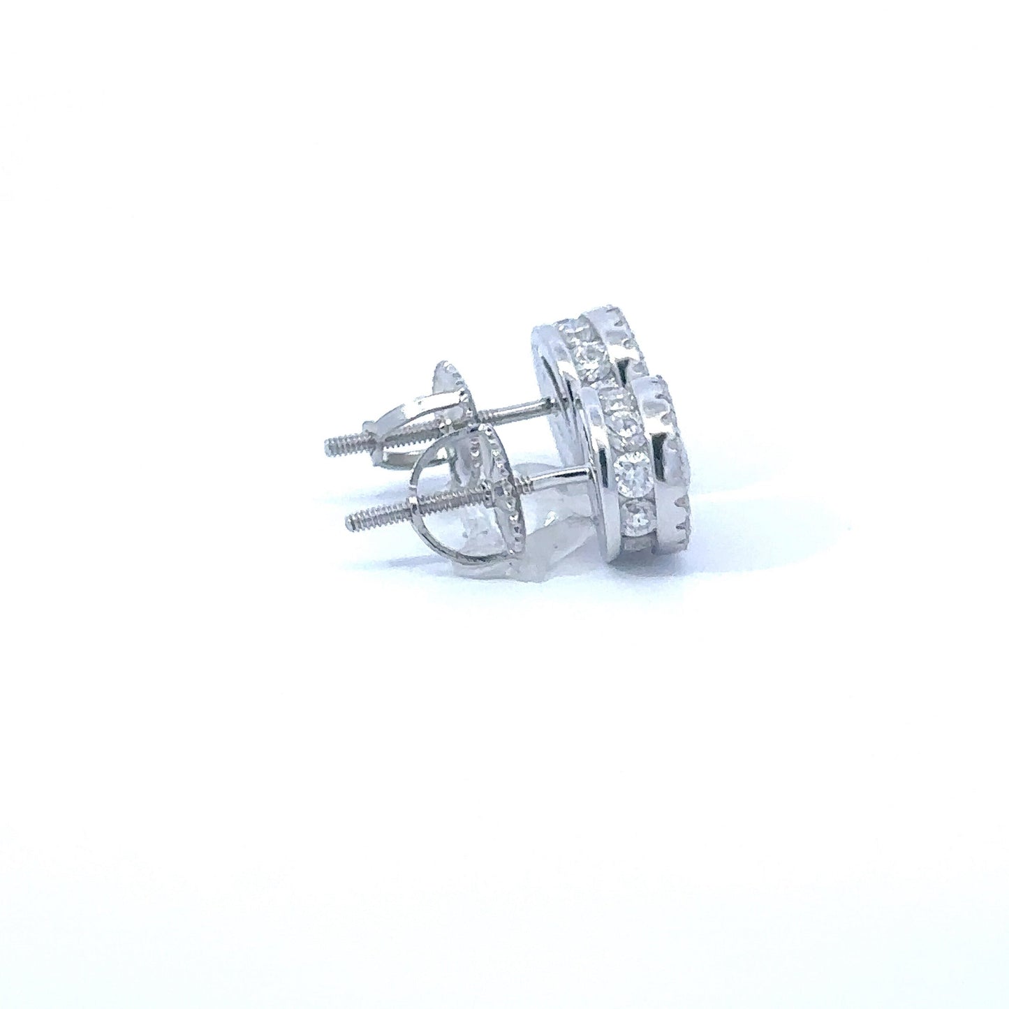 DRACONIS 0.24 CTW 925 RHODIUM MOISSANITE ICED OUT EARRING | 996151