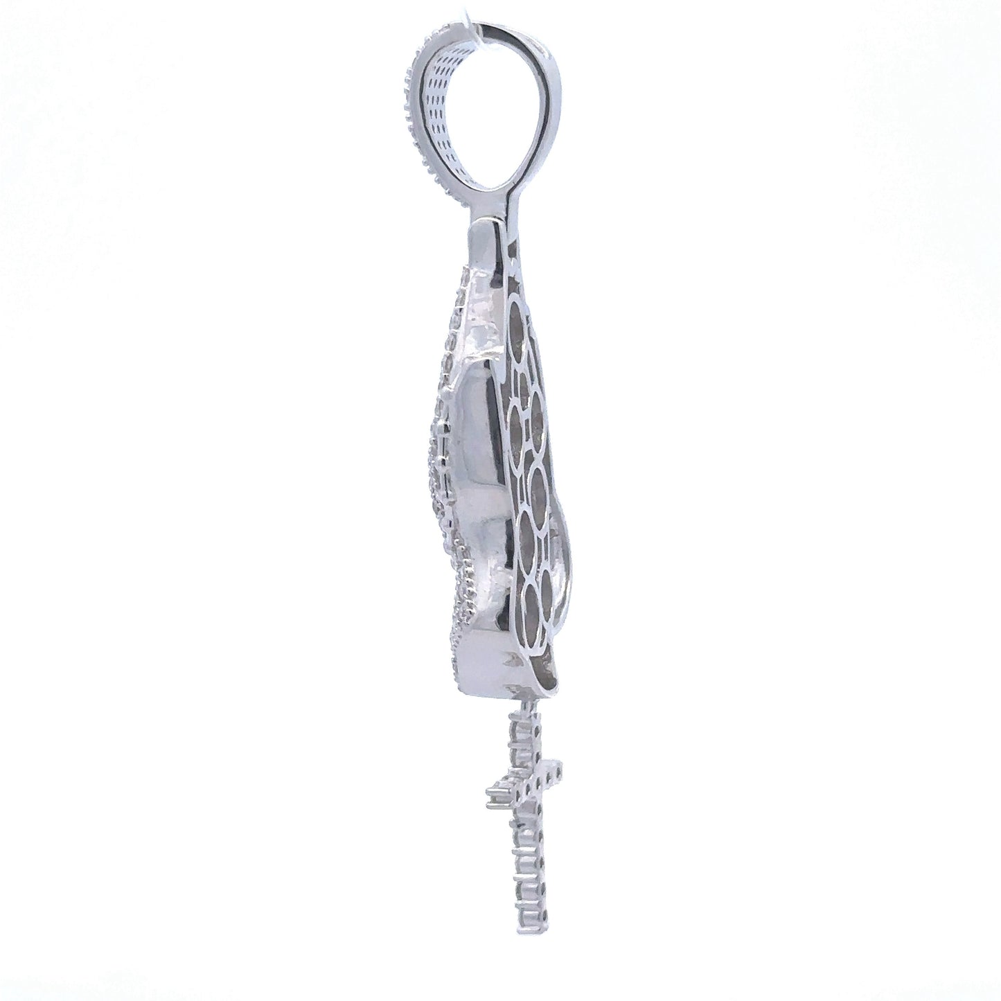 PHAEDEROUN 2.09 CTW 925 CZ MOISSANITE RHODIUM PENDANT I 996251
