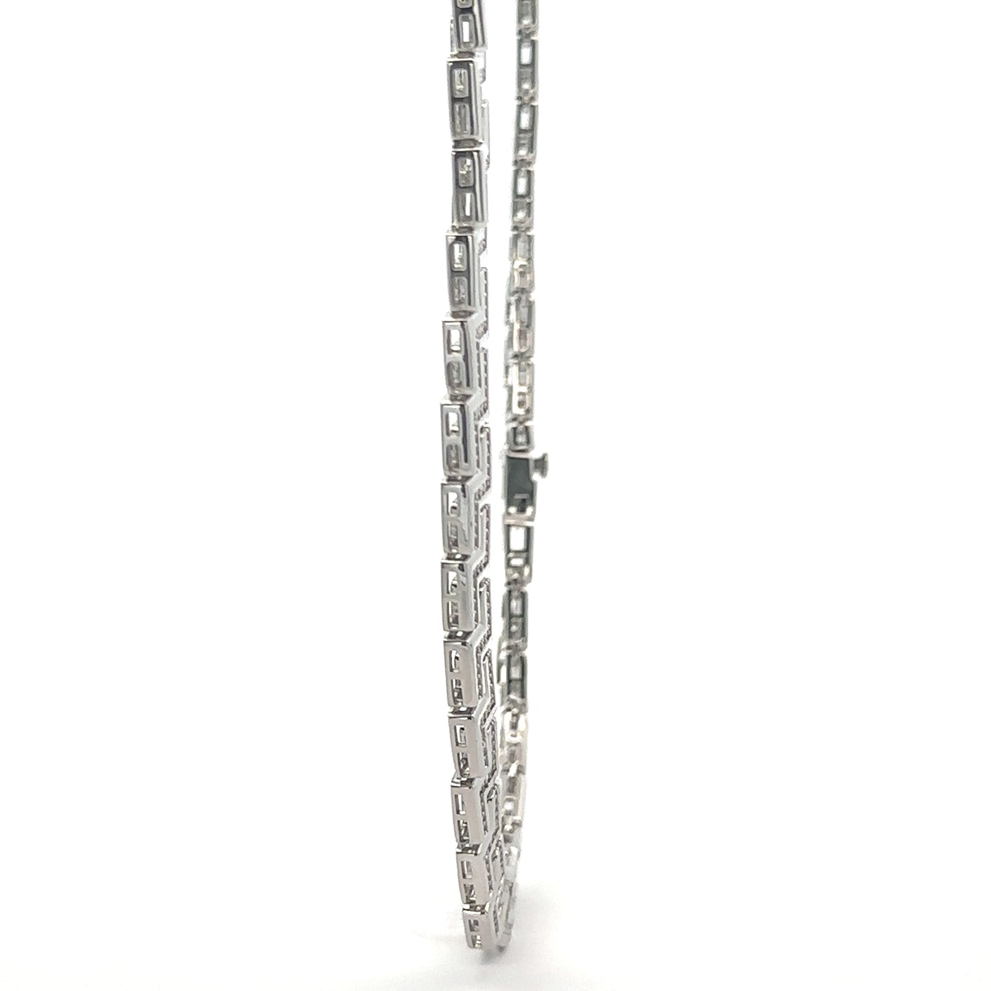 SABLE 16.26 CTW 7 MM RHODIUM MOISSANITE ICED OUT CHAIN | 995641