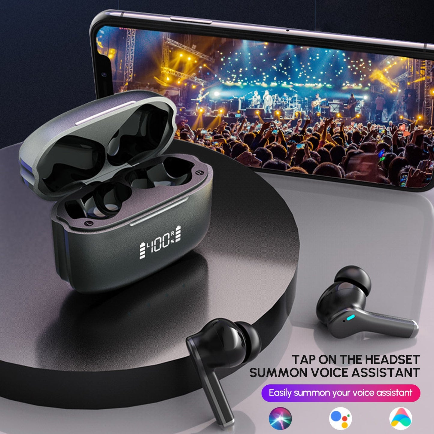 Bluetooth 5.3 Wireless Earbud 60 Hrs Playtime with LED Display for