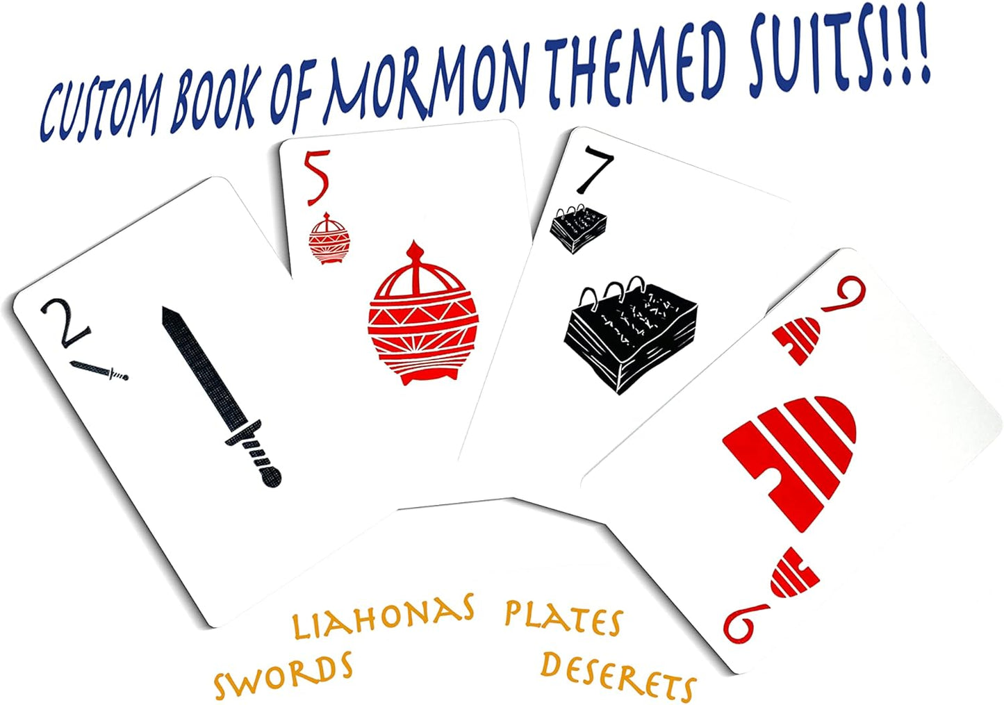 Book of Mormon Themed Playing Cards - Unique LDS Missionary & Baptism Gifts, Featuring Custom Characters & Designs - Ideal for Boys & Girls. (1 Deck)