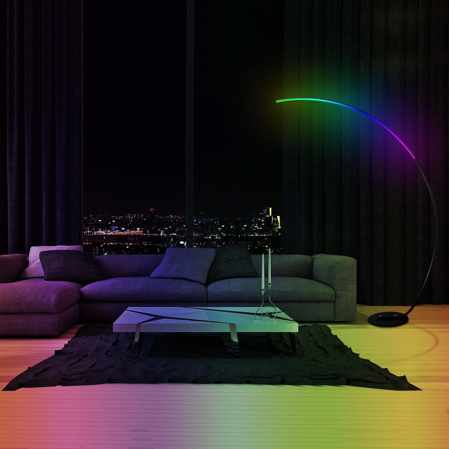 RGBW Modern Curve Floor Lamp | New Version - ZYTU