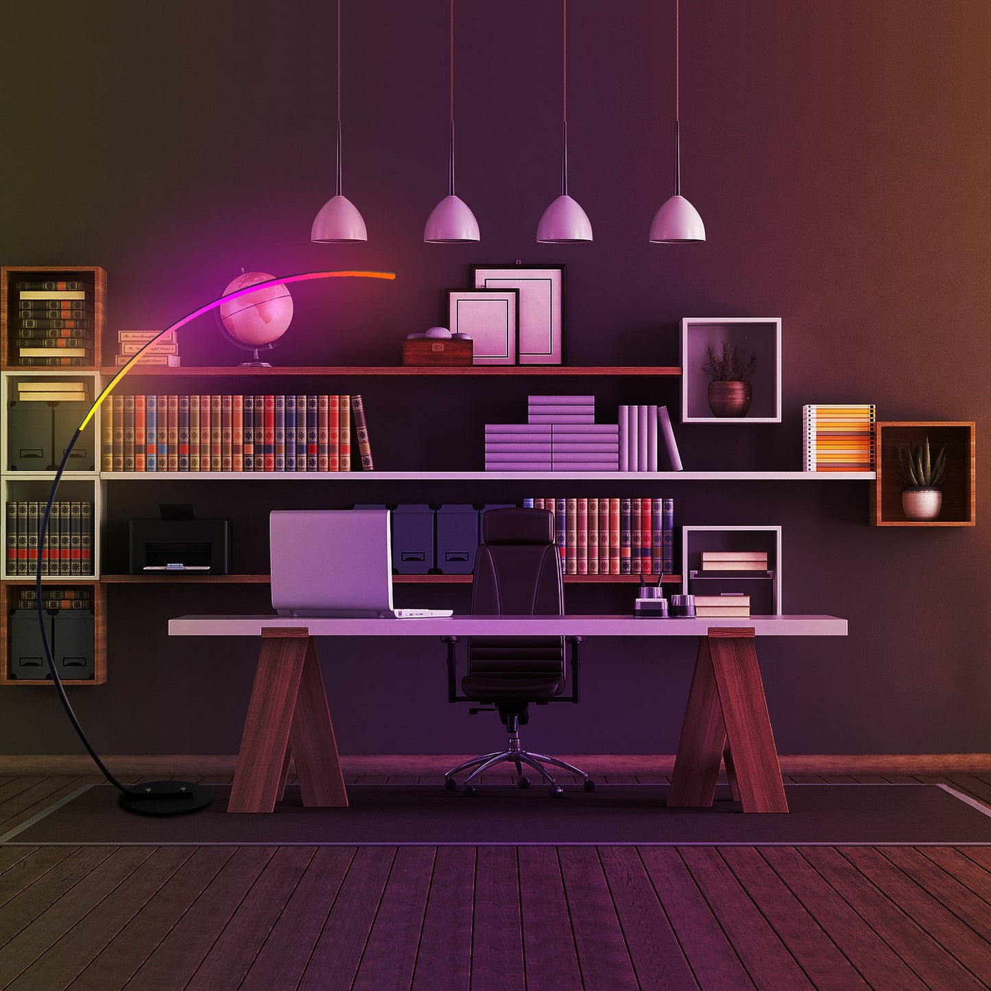 RGBW Modern Curve Floor Lamp | New Version - ZYTU