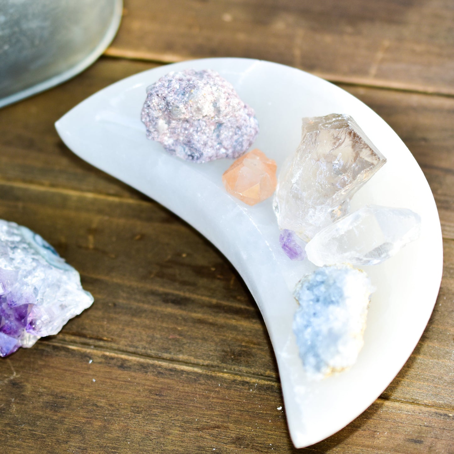 NEW Selenite Moon Bowls - ZYTU