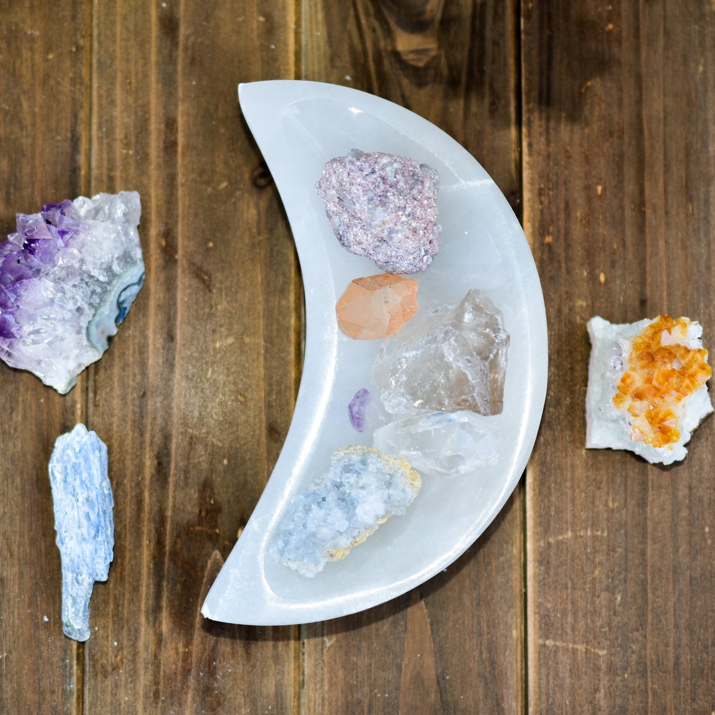 NEW Selenite Moon Bowls - ZYTU