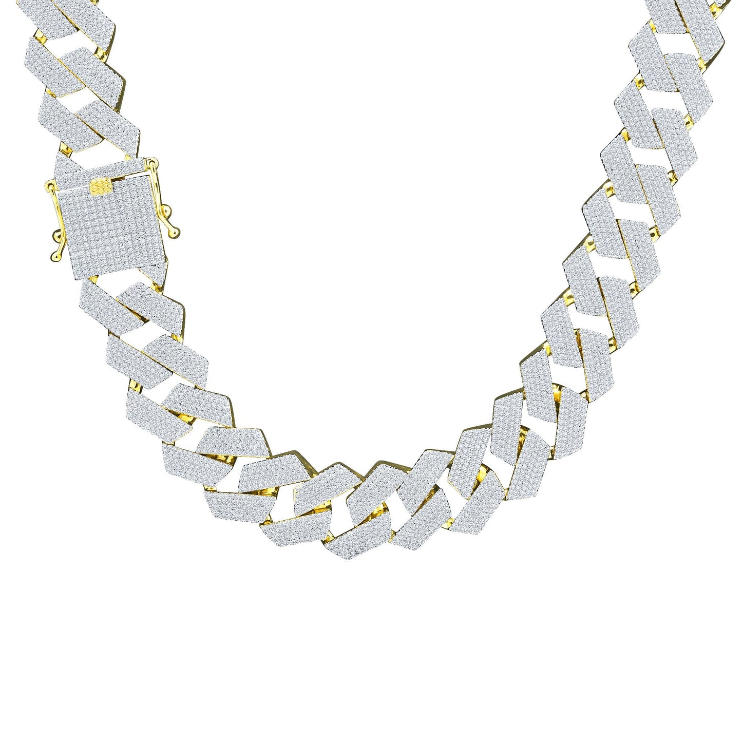 AGLOW 18MM BRASS ICED OUT CHAIN I 963212