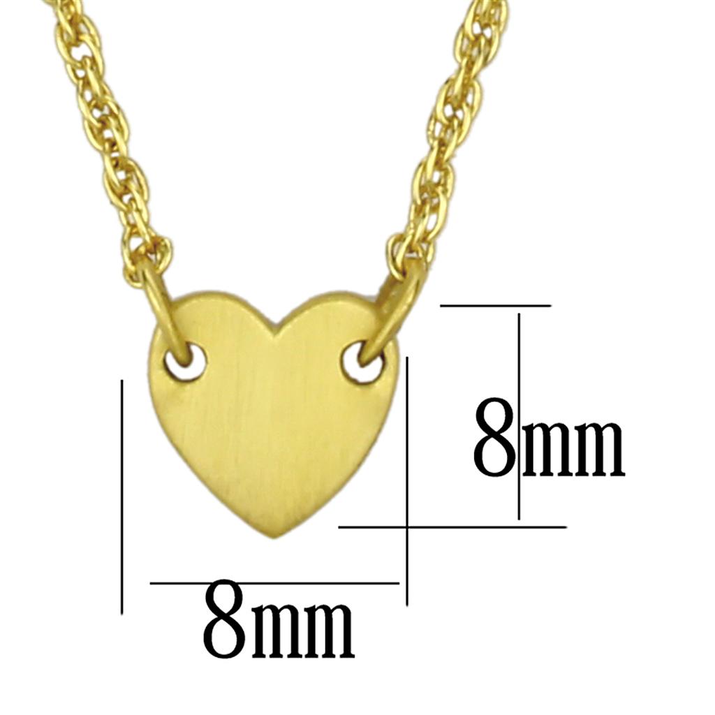 LO3843 - Gold & Brush Brass Chain Pendant with No Stone - ZYTU